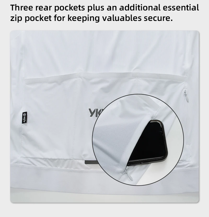 YKYWBIKE Herren-Radtrikot Langarm 2026 Rennrad-Shirt YKK Fahrradtrikot Atmungsaktiv Aerodynamisch Raglan-Ärmel – Detail 8