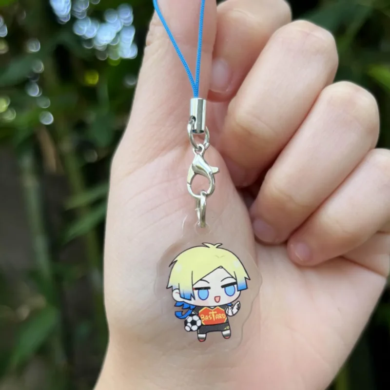 Blue Lock Mini Cute Character Design Gummy Acrylic Keychain Phone Charm Collectible Pendants for Keychains And Luggage