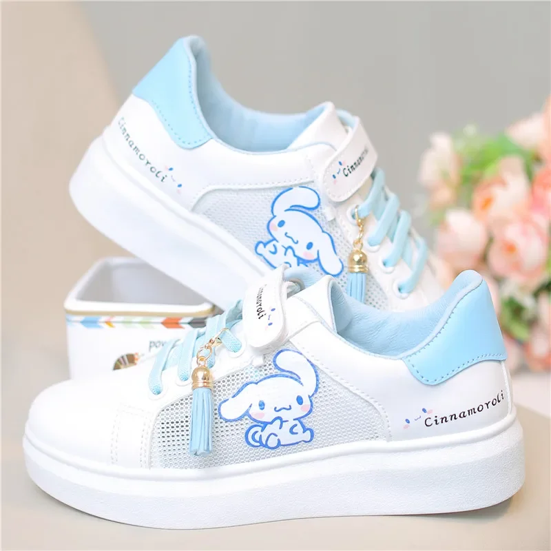 

Sanrios Cinnamoroll Sneakers Cartoon Mesh BoardUp Skateboard Flat Outdoor Comfortable Running Sports Shoes Tennis Jogging Sneak