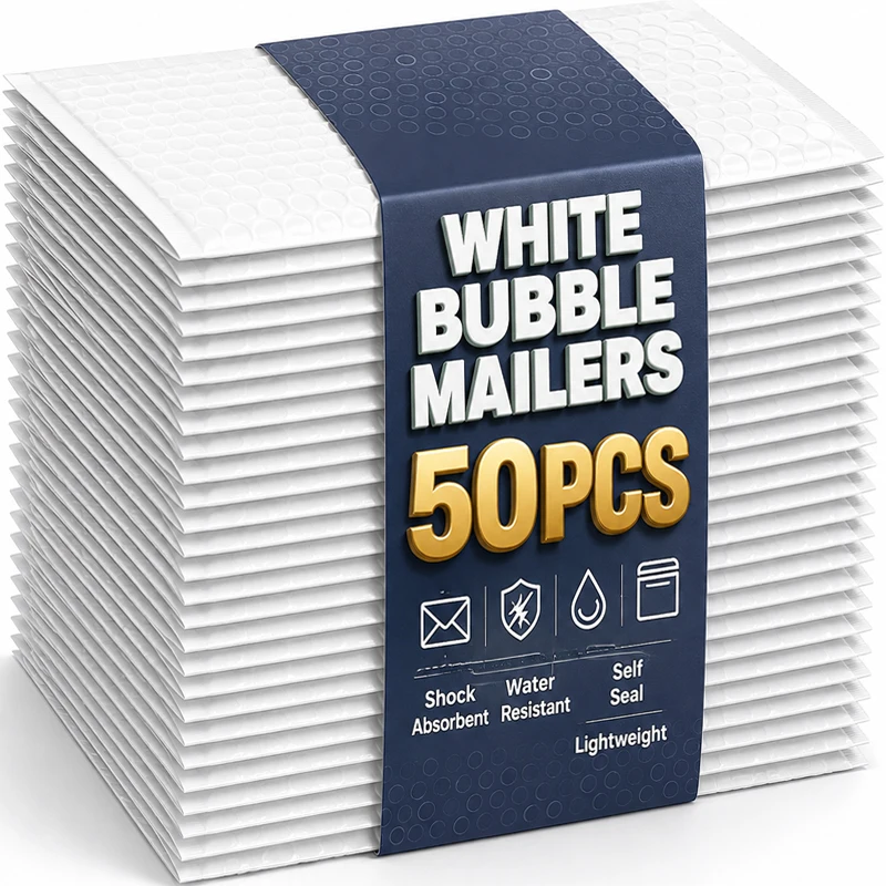 Self-Sealing Bubble Packaging Bags White Waterproof Mailers Envelopes Bag Shipping Envelope Pouch Storage Organizer Wholesale