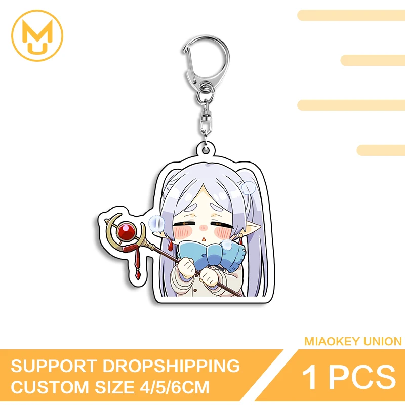 Amusing Attractive Frieren Popular Charming Double Sided Acrylic Keyring Fancy Functional Lightweight Simple Daily Accessory