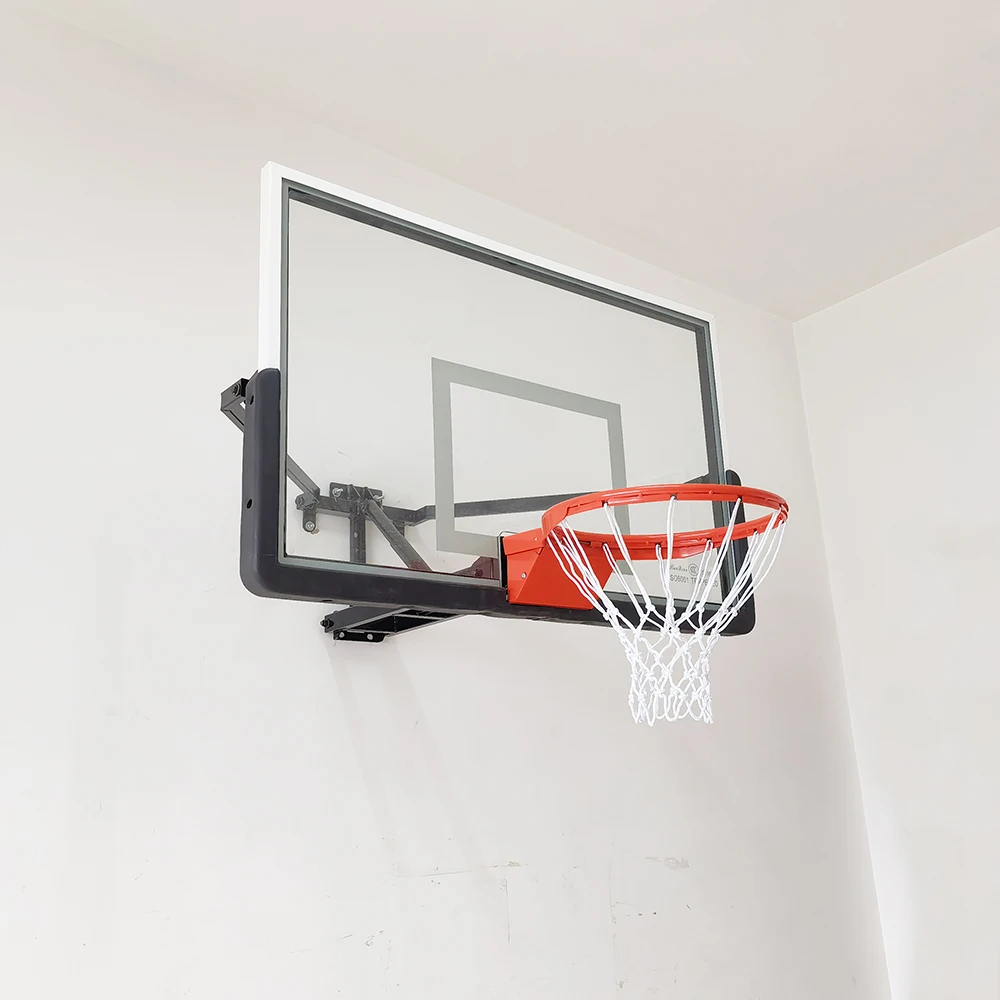 Excellent Value Height-Adjustable Wall Mounted Basketball Stand Great for Indoor and Outdoor Games