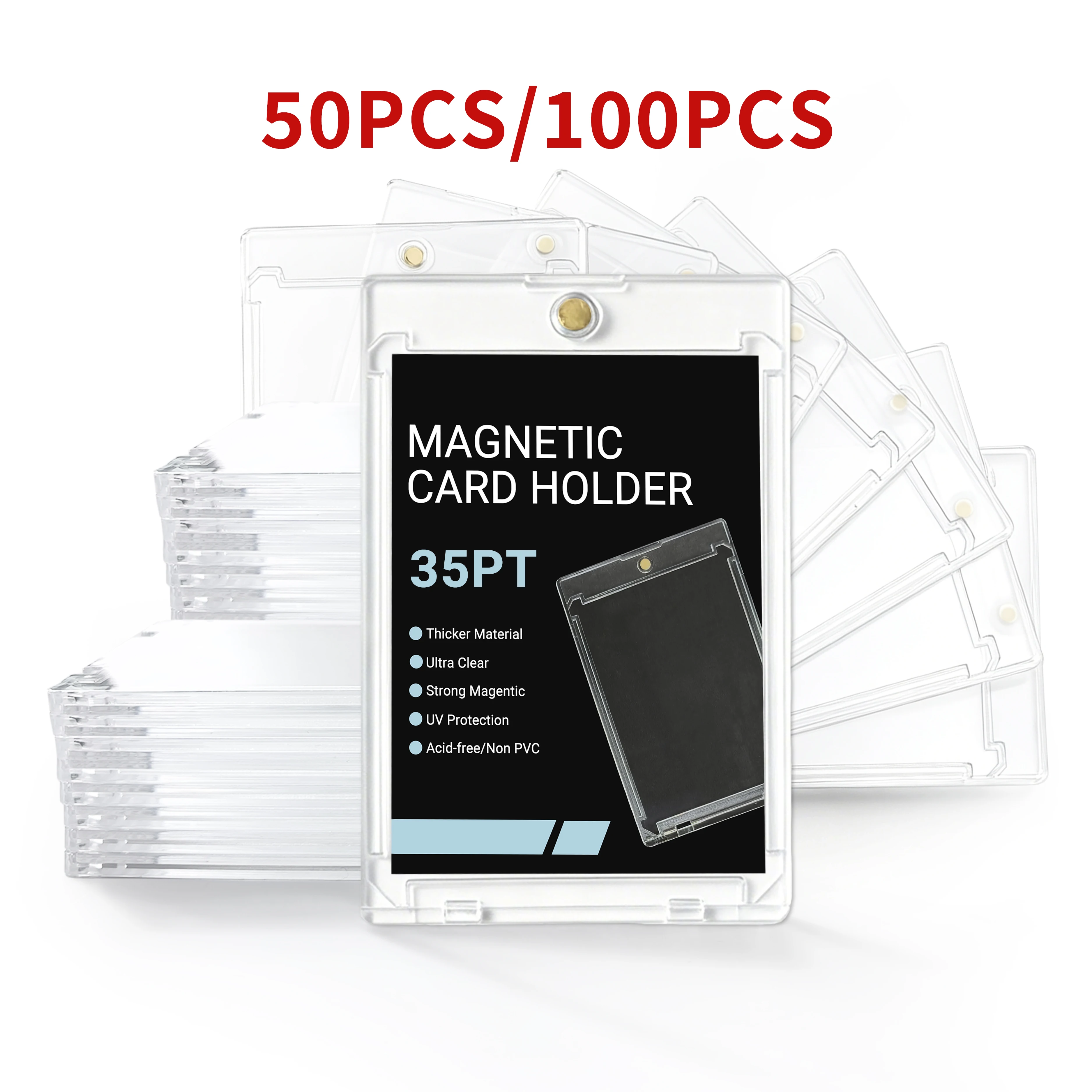 50-100pcs-magnetic-card-holder-hard-plastic-trading-card-protector-collectible-card-display-casemagnet-casesportsbaseball