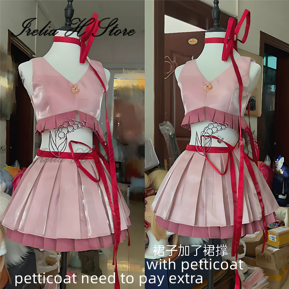 

Pre sale Irelia H Shugo Chara!Cosplays Hinamori Amu Cosplay Costume Anime Peach Heart Amu dress female