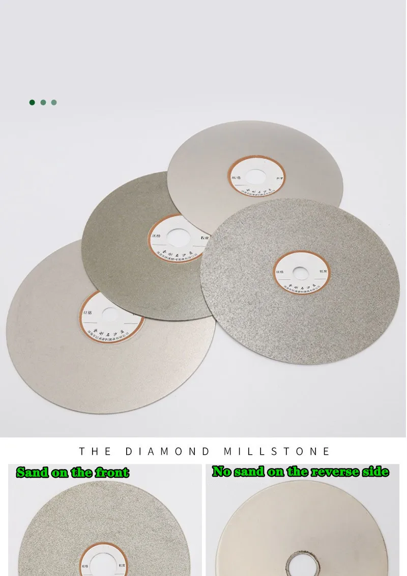 1 Stücke 6 "150mm Diamantbeschichtete Flache Runde Scheibe Schmuck Polnischen Schleifscheibe Schleifscheibe Schleifblatt Sand Tablett – Detail 5