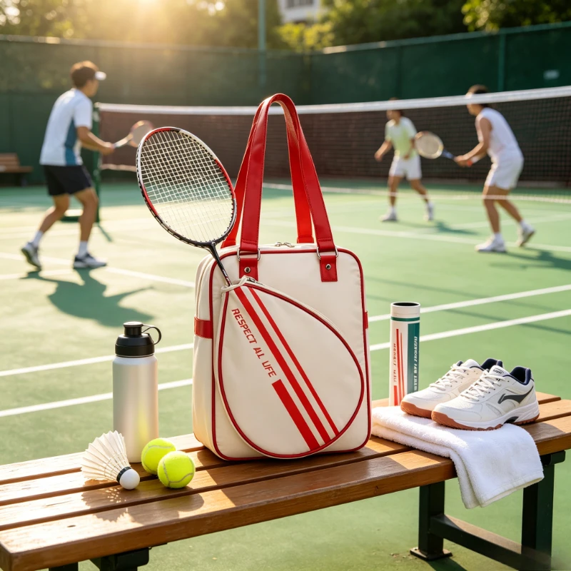 Women Badminton Shoulder Crossbody Handheld Bag,Large Capacity Water Repellent Scratch Resistant Non-Fading Sports Bag for Trave