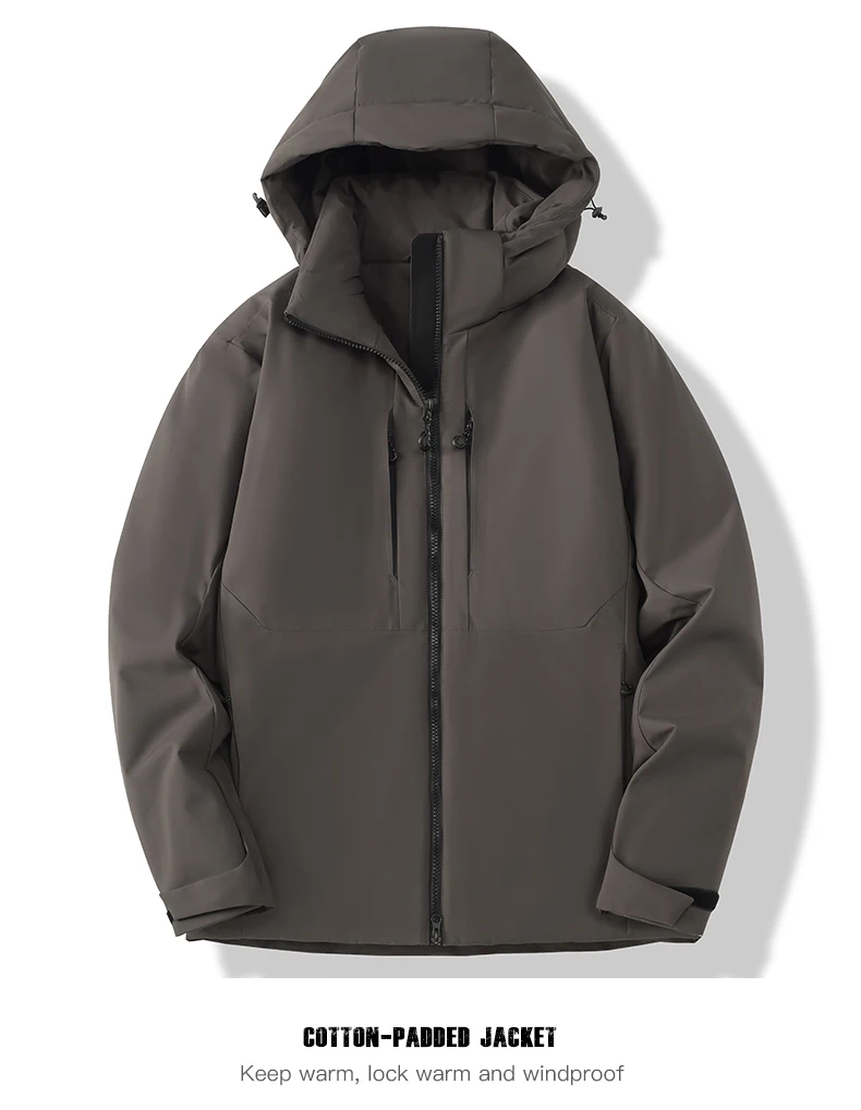 JNLN Warme Fleecejacke für Herren und Damen, wasserdicht, winddicht, Wintermantel, Unisex, Outdoor, Wandern, Camping, Skifahren, Klettern, Windjacke – Detail 13
