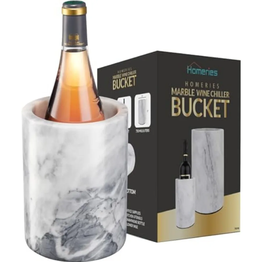 

Marble Wine Chiller Bucket - Wine and Champagne Cooler for Parties Dinner Keep Wine and Beverages Cold Wine Chillers for Bottle