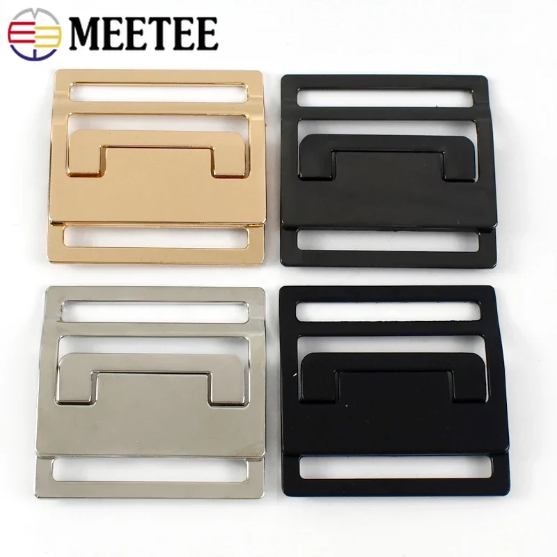 2/5/10Pcs Metal Buckle 30/50mm Combination Buckles for Connecting Waistbands Coats Handbags Straps Adjustable Clasp Accessories