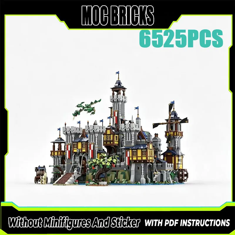 MOC building blocks medieval castle bricks toys