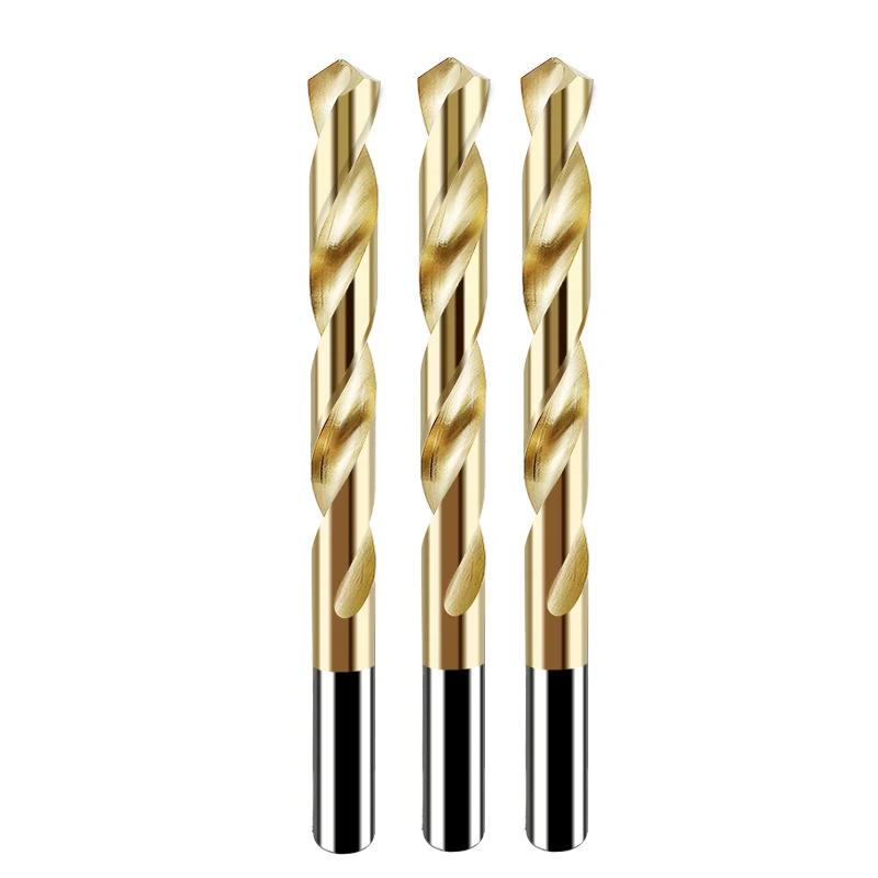 

Twist Drill Bit Titanium Coated HSS Metal Drills HSS Gun Drill Bit For Metal Woodworking Tool Hole Cutter