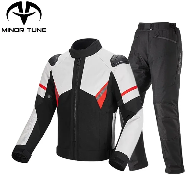 MINORTUNE Winter Motorcycle Clothing Waterproof, Warm and Fall Proof Men's and Women's Casual Commuter Motorcycle Jacket Set