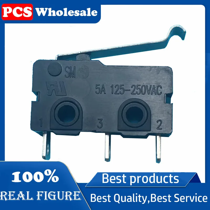 genuine bent handle micro switch three-pin small stroke switch 5A has UL certification SM-05H-04A0-Z