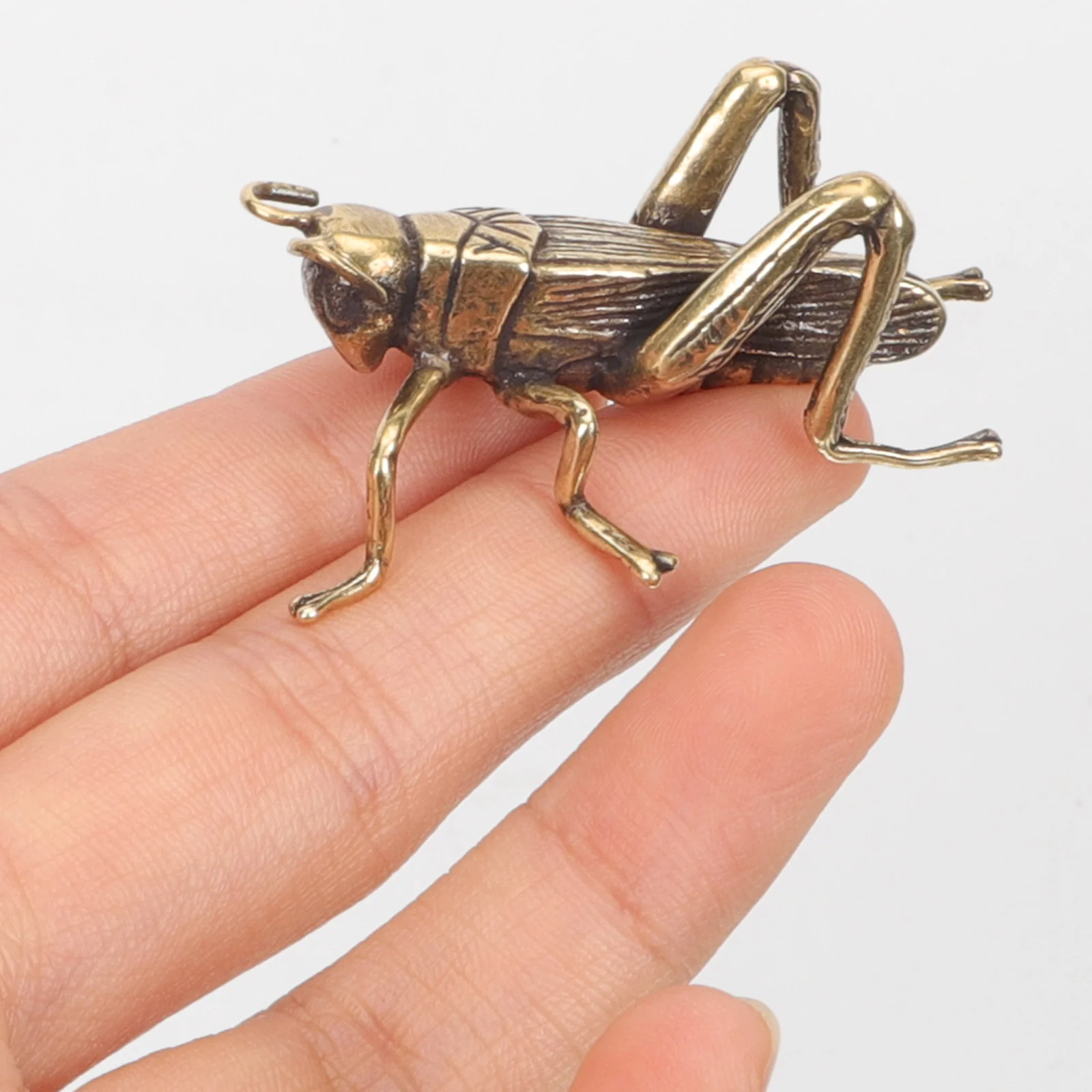 Cricket Ornaments Brass Craft Shape Meditating Statue Tabletop Sculpture Adornment Figurine Outdoor Decor