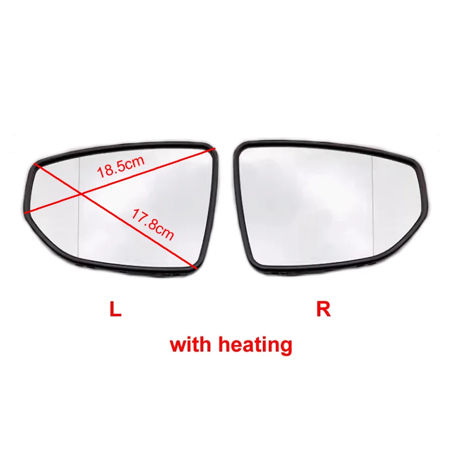 For Lexus ES ES200 ES260 ES300 ES350 2019-2023 Side Mirrors Lens Door Wing Rear View Mirror White Glass with Heating Blind Spot