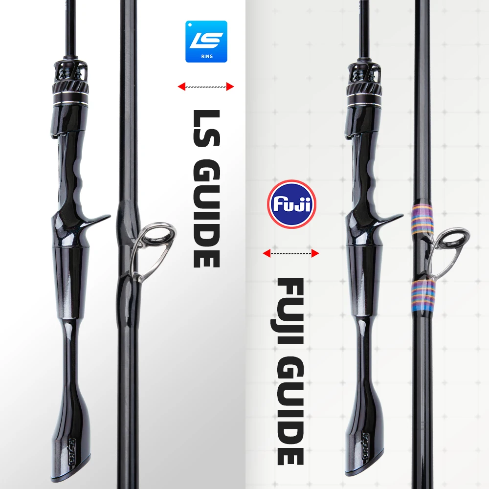 مراوح الصيد أوركا فوجي أو دليل بكرة خشخيشة مقعد مدبب مقبض خفيف للغاية الغزل الصب قضيب الصيد #2