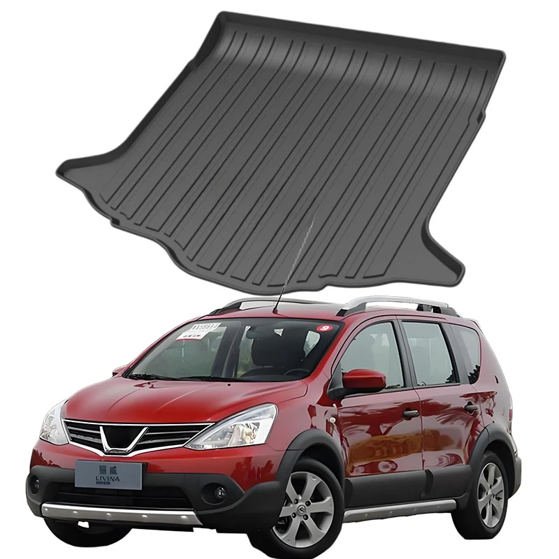 Upgrade TPE Car Rear Trunk Mats Storage Pads Cargo Tray Dustproof Waterproof Protecion Cushion For Nissan LIVINA 2007-2018