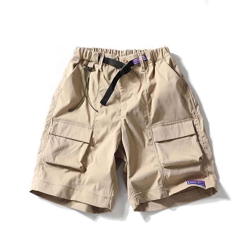 Multi-pockets Shorts Men's Cargo Function Loose Cropped Pants Japanese Techwear Tactical Casual Short Pants Homme Skateboard