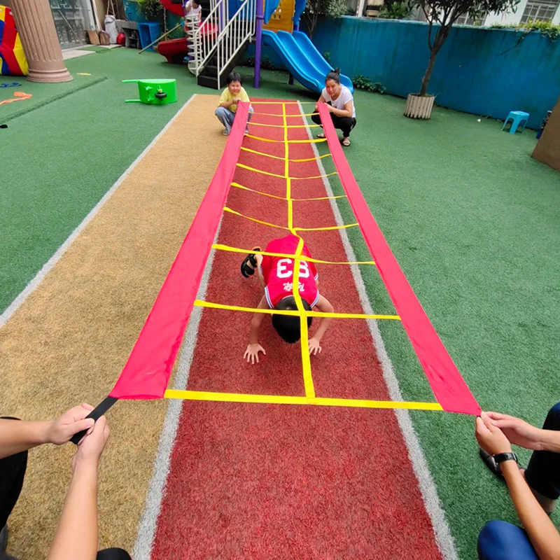 Escalera de rejilla divertida para jardín de infantes, juguetes al aire libre, equipo de entrenamiento sensorial inteligente, actividades deportivas divertidas para niños, accesorios de juego