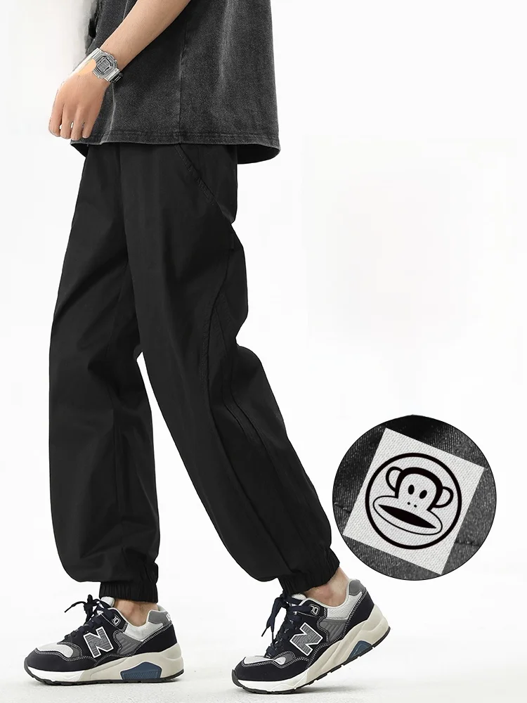 

Повседневные брюки PaulFrank из чистого хлопка, мужские брюки для активного отдыха и альпинизма, свободного кроя, американские брюки со средней талией