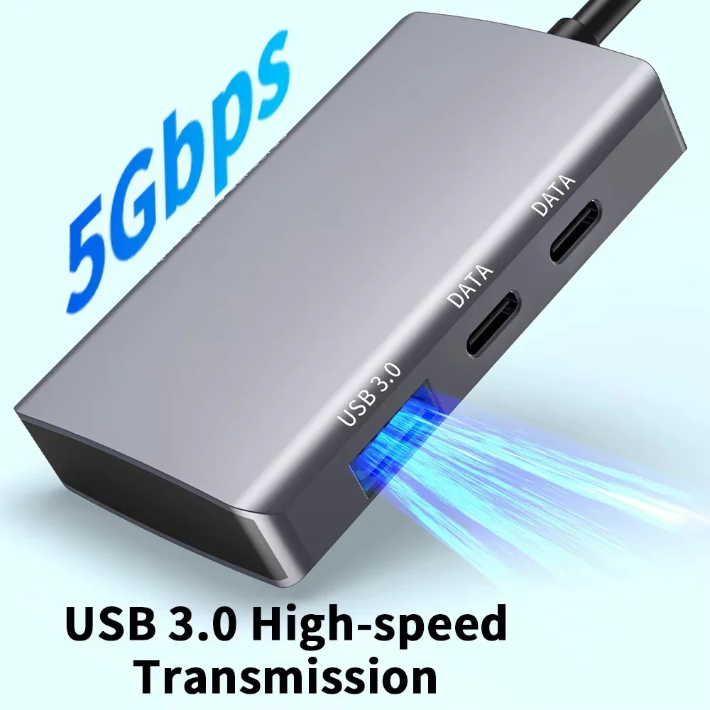 KEBIDUMEI Card Reader USB 3.0 to SD TF CF Memory Card Adapter 6 in 1 Docking Station Multifunction Smart Reader For PC Laptop