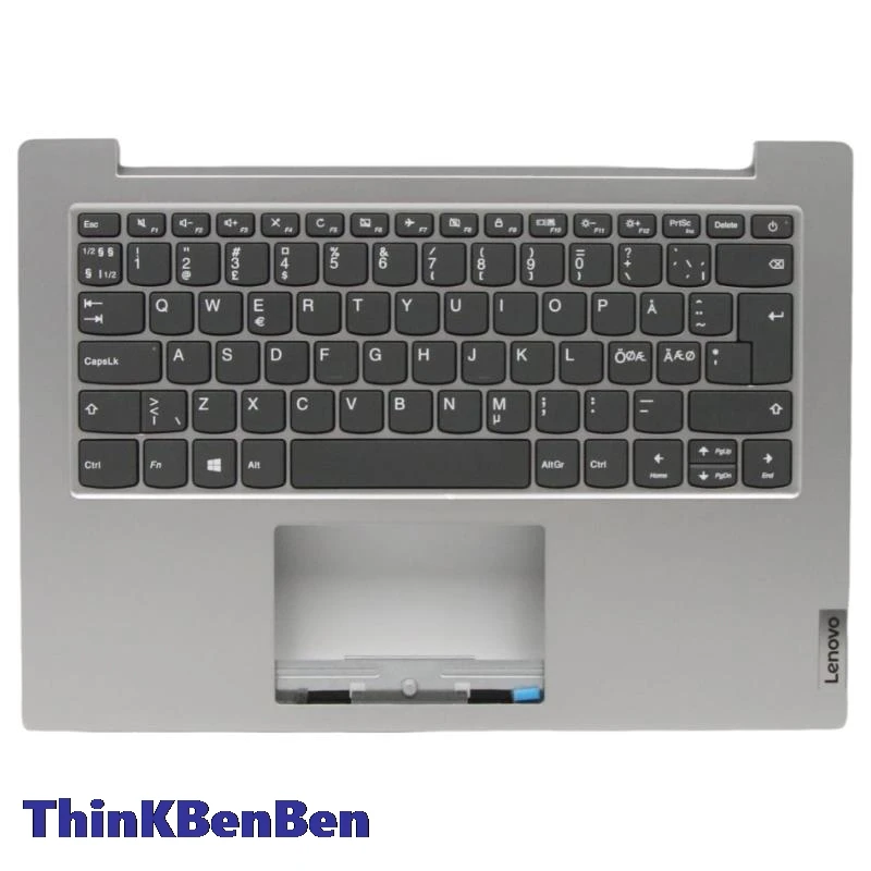 

NDC Nordic Platinum Grey Keyboard Upper Case Palmrest Shell Cover For Lenovo Ideapad Slim 1 14 14AST 05 5CB0W43920