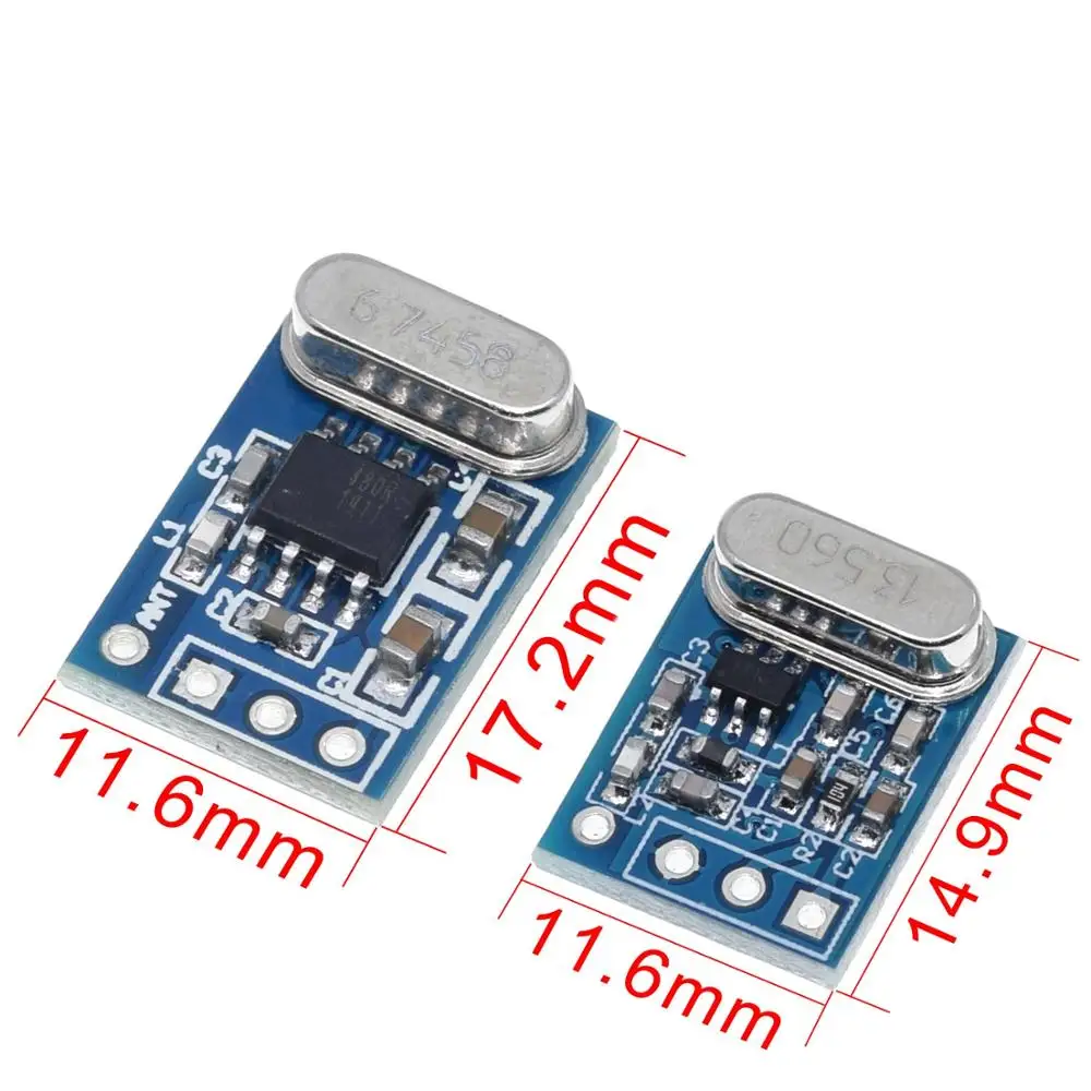 TZT  1Set 2Pcs 433MHZ Wireless Transmitter Receiver Board Module SYN115 SYN480R ASK/OOK Chip PCB for arduino