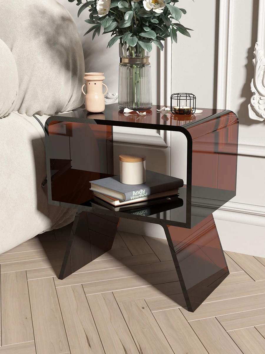 Light Luxury Acrylic Bedside Table Living Room Household Sofa Side Table Storage Living Room Mini Coffee Table