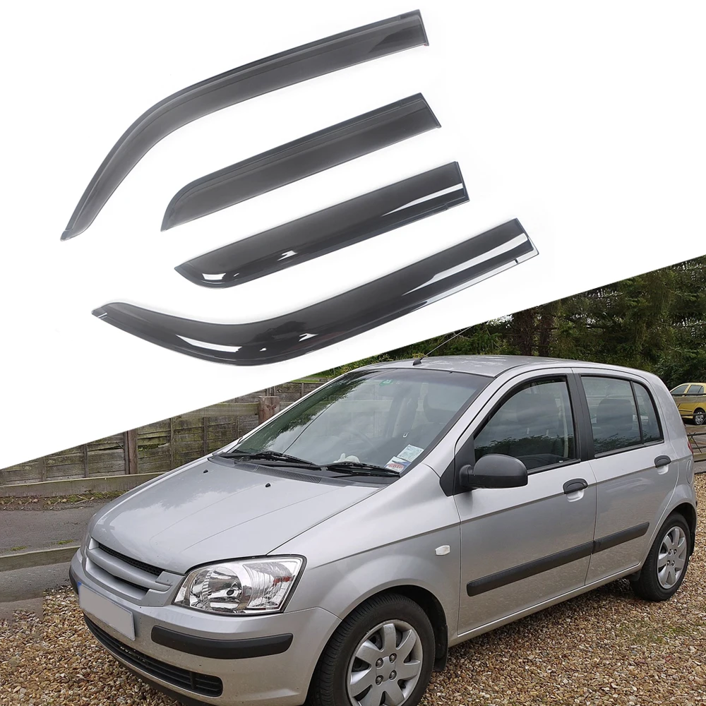 

For Hyundai Getz 2002-2011 Car Side Window Visor Sun Rain Guard Shade Shield Shelter Protector Cover Frame Sticker Accessories