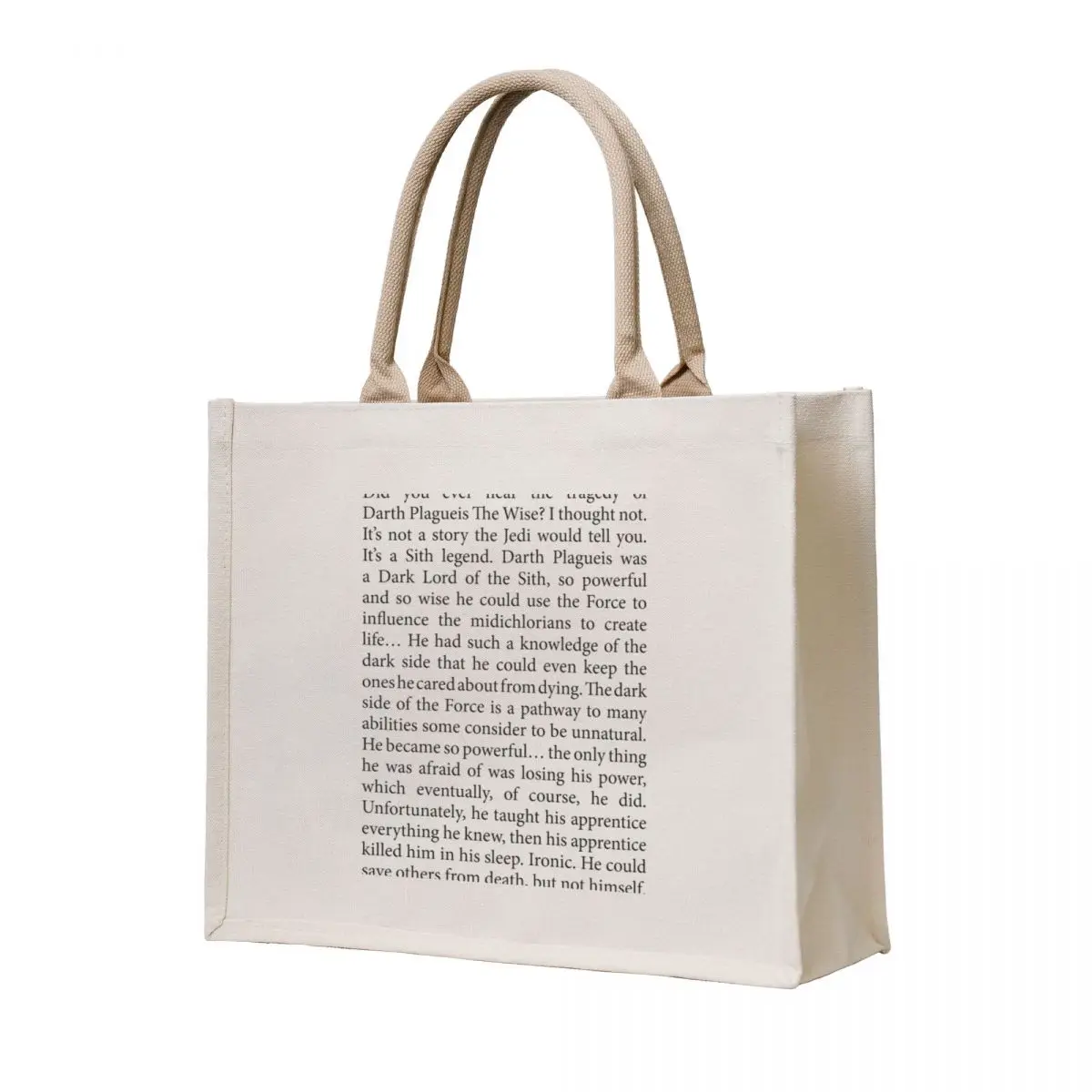 

Tragedy of Darth Plagueis The Wise full text Tote Bag foldable reusable bag tote bag screen Cloth bags