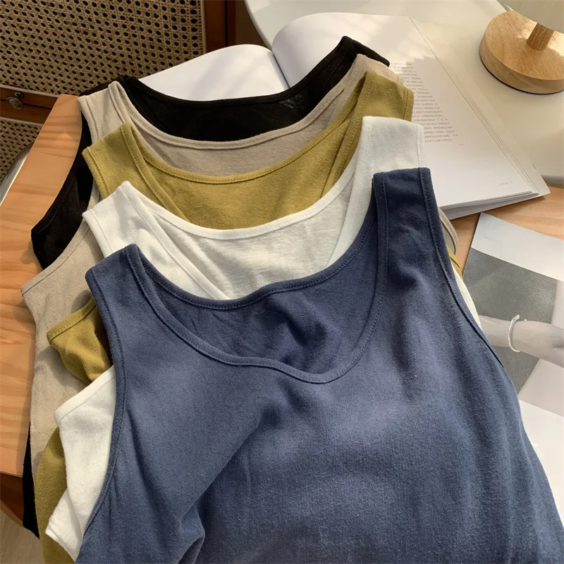 2025 Nuova canotta con scollo a V per le donne Allentato pigro Casual Versatile Gilet da esterno Tinta unita Morbido raddrizzamento Top senza maniche