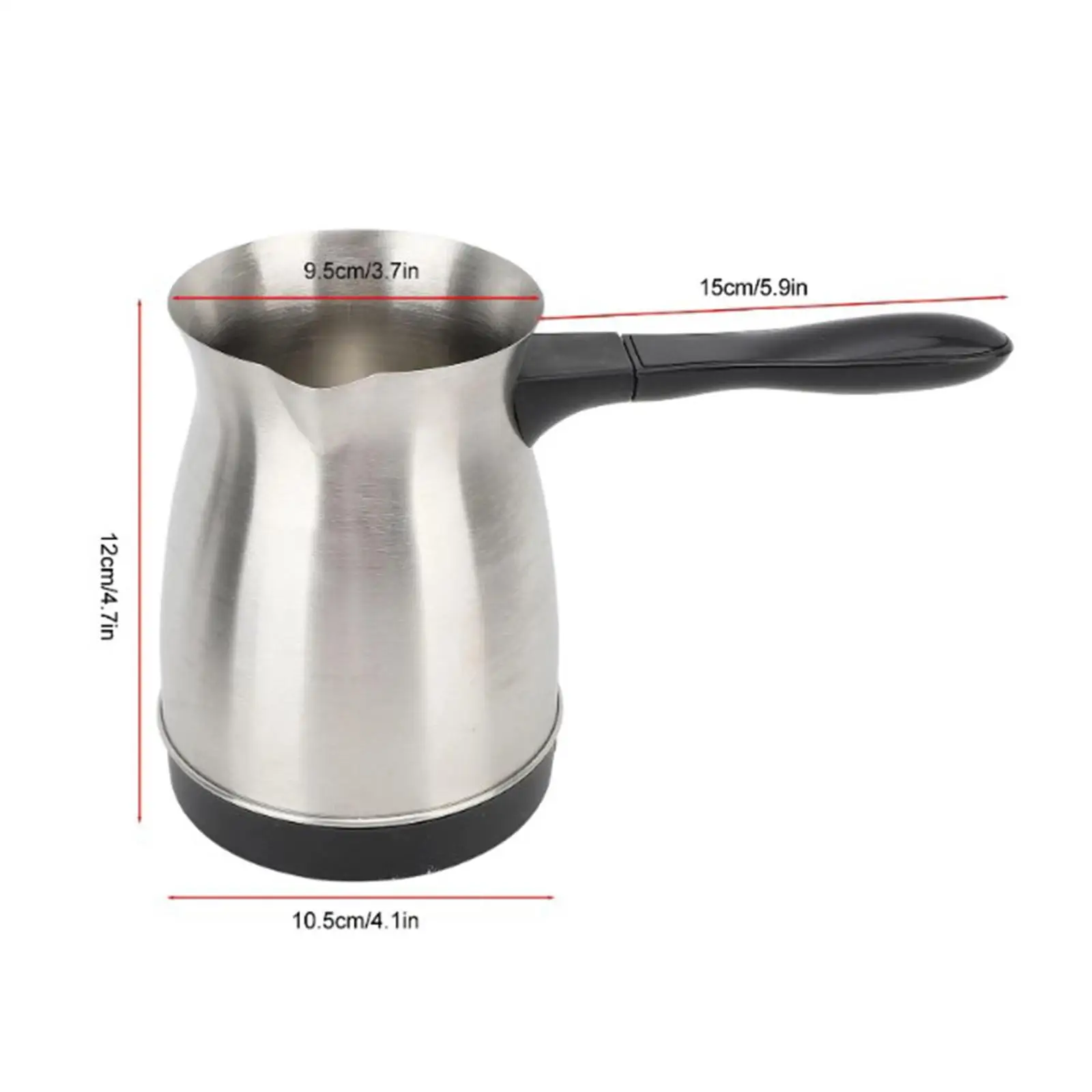 Electric Turkish Coffee Maker Water Kettle Stainless Steel Traditional Coffee Kettle Tea Kettle for Outdoor Trips Household