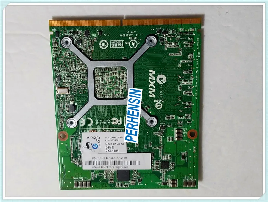 X648M FOR Dell FOR Alienware M17x M15x FOR clevo d900f W86cu W860cu W860t 1GB GTX 280M DELH-40GAB330Z X648M Video Card 100%