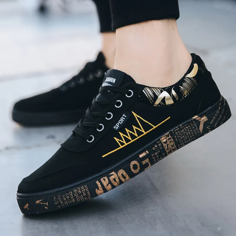 Graffiti Leinwand Schuhe Männer Atmungs Flache Beiläufige Schuhe 2021 Outdoor Bequeme Turnschuhe Neue Student Schuh Zapatos Hombre