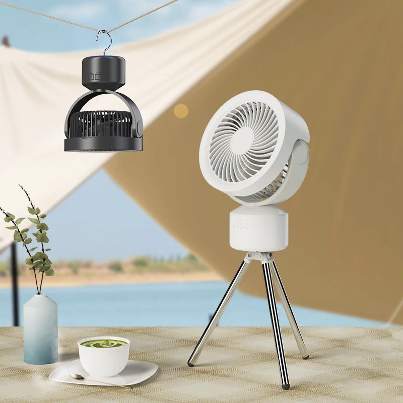 

Portable Rechargeable Outdoor Camping Tent Multifunction Led Ceiling Fan With Remote Control