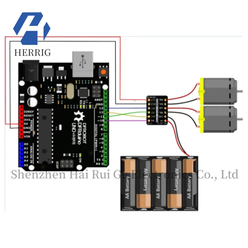 DFRobot Mini Dual 1,5 A DC-Motorantriebsmodul, kompatibel mit Arduino Small Smart Car-Zubehör