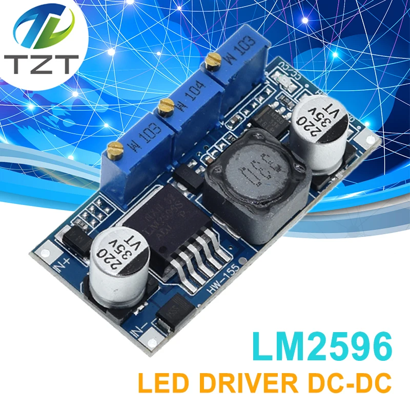 LM2596 LED Driver DC-DC Step-down Adjustable CC/CV Power Supply 7V-35V To 1.25V-30V 3A Voltage Regulator Converter Board good