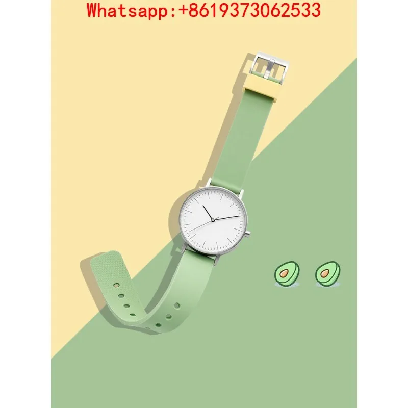 Customized 2026 Pishuwan B001 Avocado Green Simple Design Gift Box Waterproof Watch for Men and Women