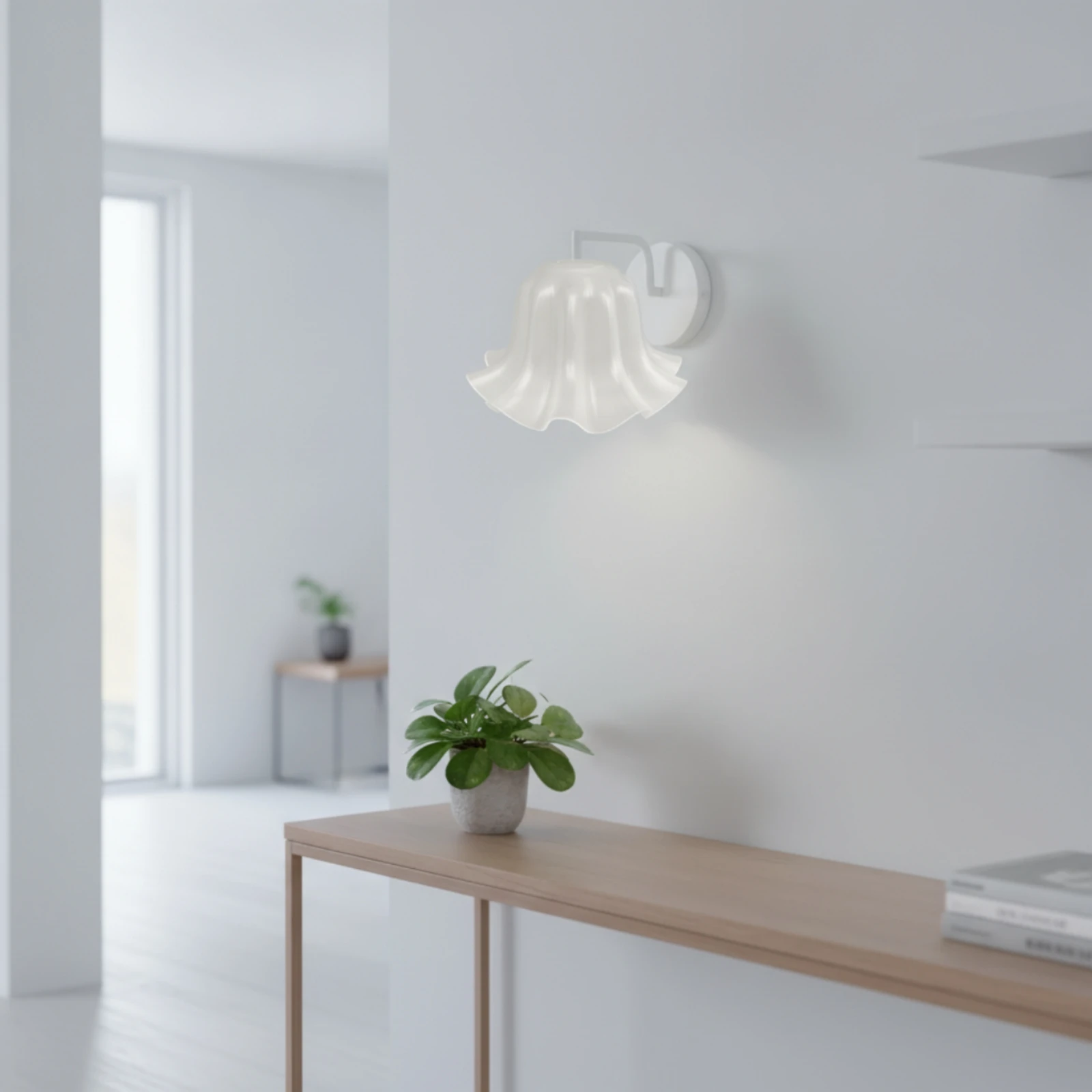 Flower of the Valley Lamp Shade See-Through Flower Shaped Lampshade Frosted Dome Lamp Shade Lighting Accessory for Wall Lamps