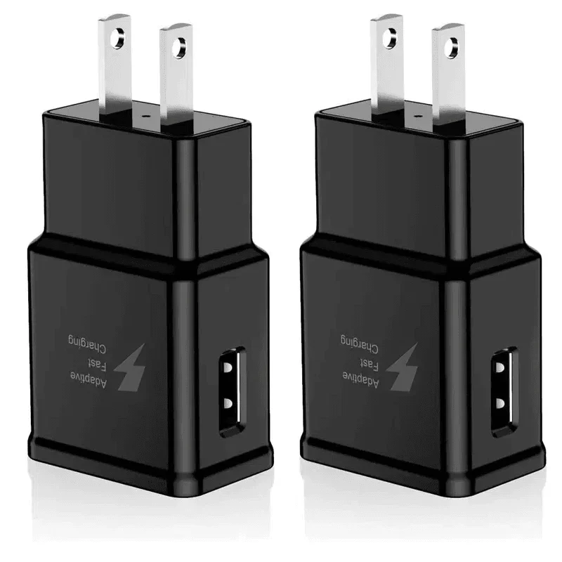 2 Pack Adaptive USB Wall 15WCharger Adapter For Samsung Galaxy S22 S21 S20 S10 S6 S7 S8 S9 / Edge/Plus/Active, Note 5 8,