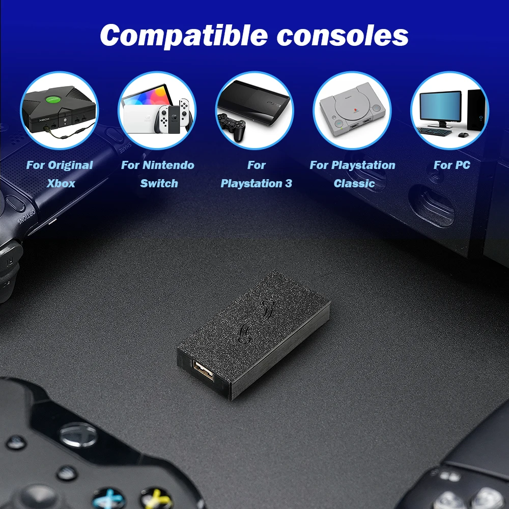 محول وحدة تحكم OGX Mini Pico لأجهزة Xbox/PC/PS3/Switch محول لوحة الألعاب السلكية لأجهزة Xbox 360/Xbox Series X USB للتحكم