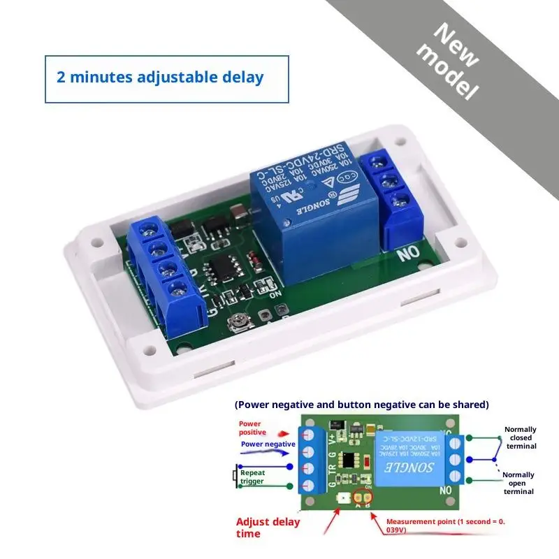 1 Channel Car Delay Power-off Switch Module DC 12V/24V Car Timing NC COM NO Three Contacts Relay
