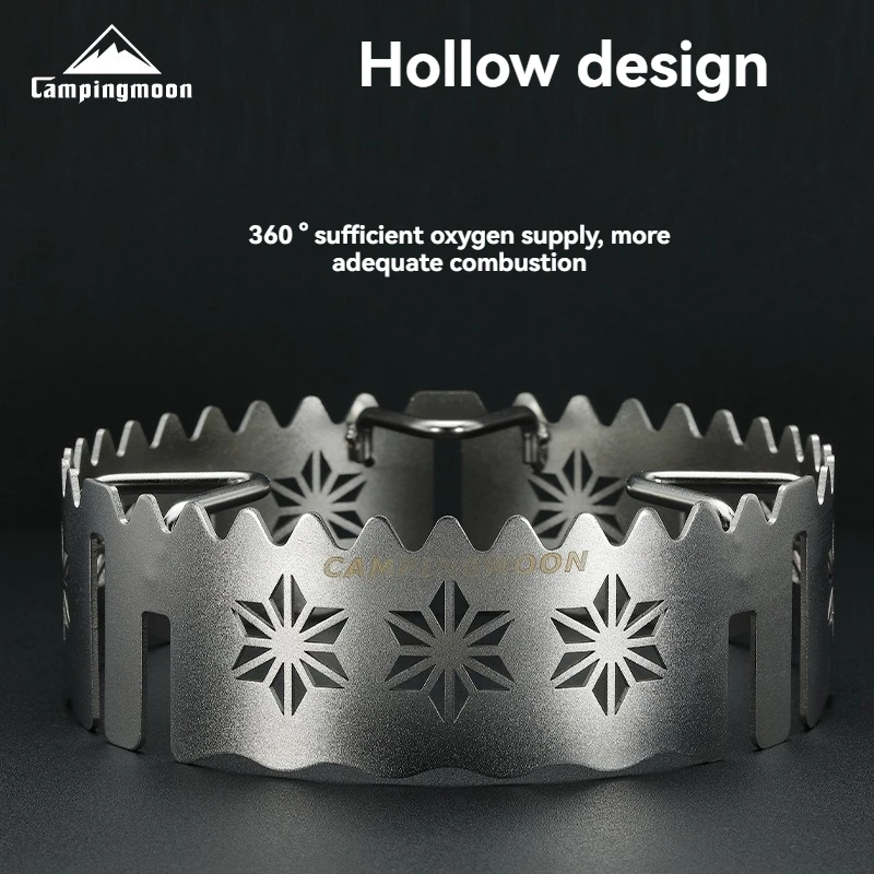 

CAMPINGMOON Outdoor Camping Picnic Portable Stainless Steel Windproof Non-Slip Furnace Frame Windproof Circle