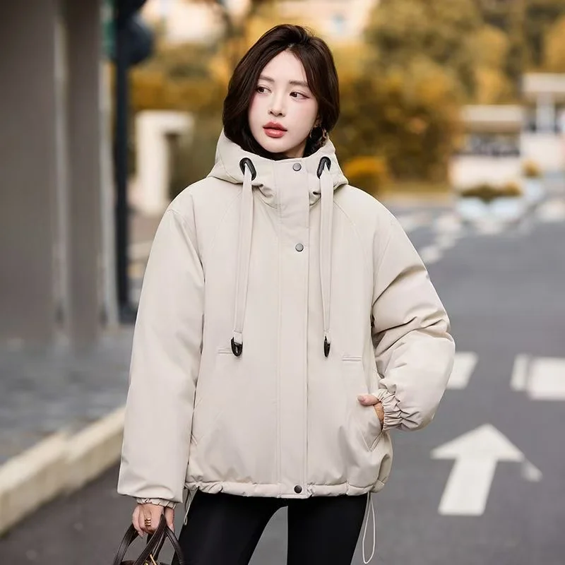 

2025New Women Pai Overcome Overwear Exploded Down Cotton Coat Female Parkas Winter Loose Warm Cotton Padded Jacket Short Outwear