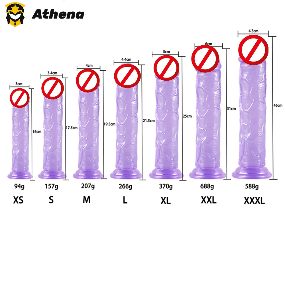 여성용 보라색 딜도 섹스 토이, TPE 인공 페니스, G 스팟 시뮬레이션, 현실적인 항문 여성, 18 세 이상 성인용 소프트 딕, 7 가지 크기