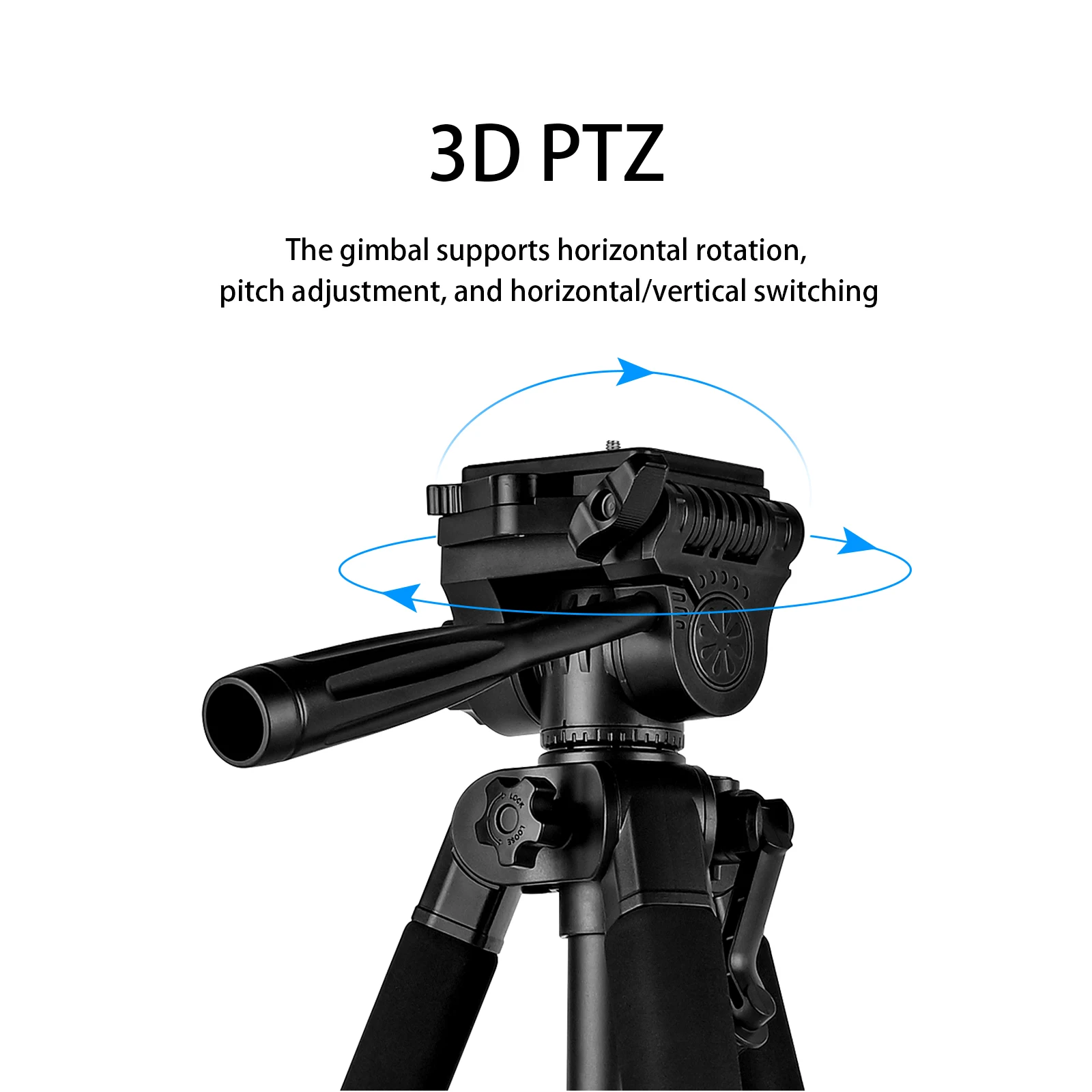 203cm/79.9in Aluminum Alloy Portable Tripod for Camera DSLR with Mobile Phone Holder Zipper Bag 360 Degree Panorama Photography