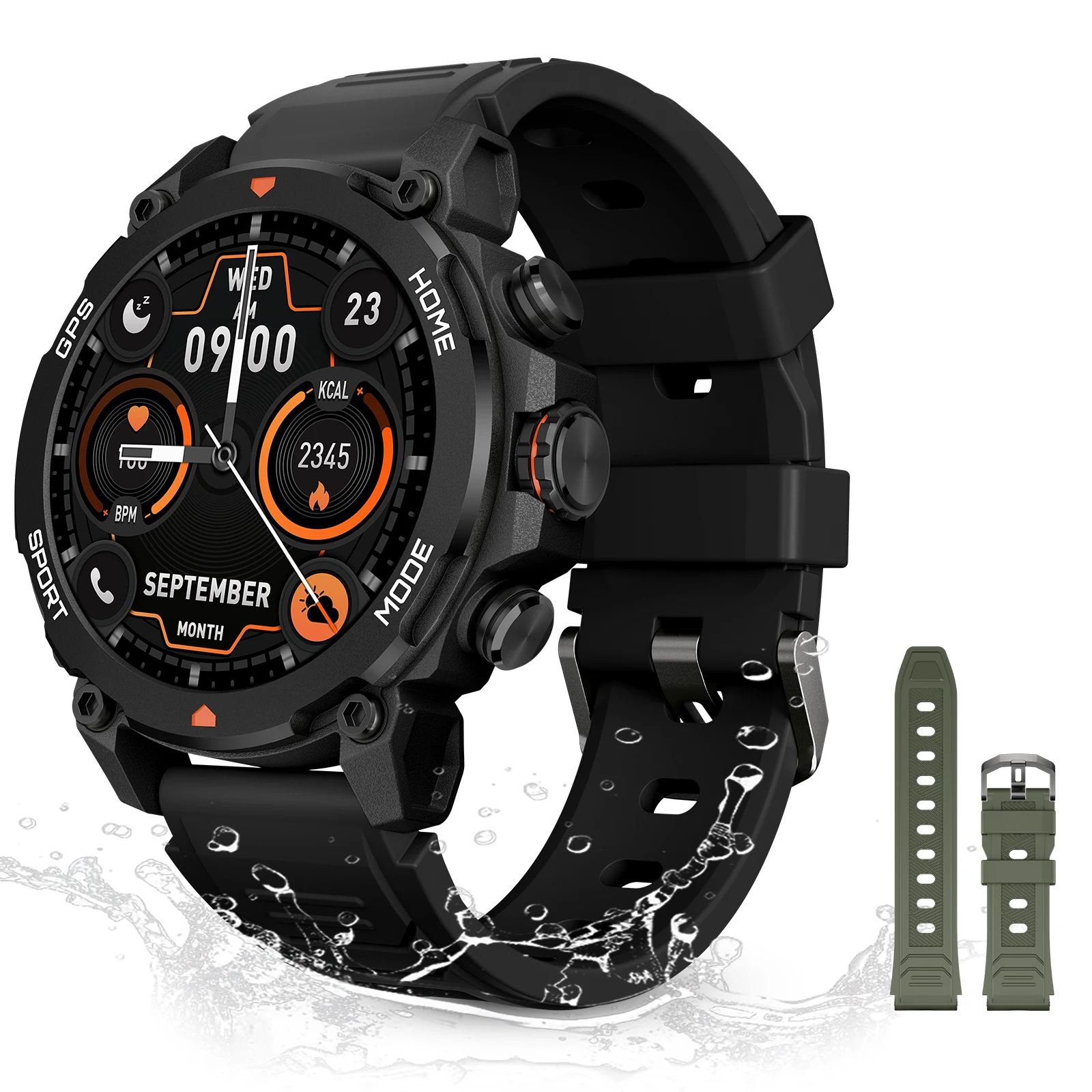 

Pinteek New GPS 2025 Smartwatch Active 2 AI GPT 1.43 AMOLED Compass Sport Women Men Watch 3ATM Waterproof BT Call Android IOS