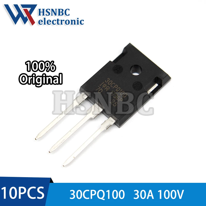 10PCS 30CPQ100 30CPQ100PBF TO-247 30A 100V Schottky Rectifier Diode 100% New Original