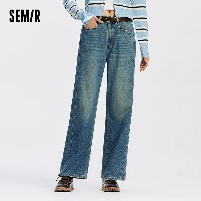 

Semir Jeans Women Split Wide Leg Slim Fit 2025 New Autumn Long Pants Fashion