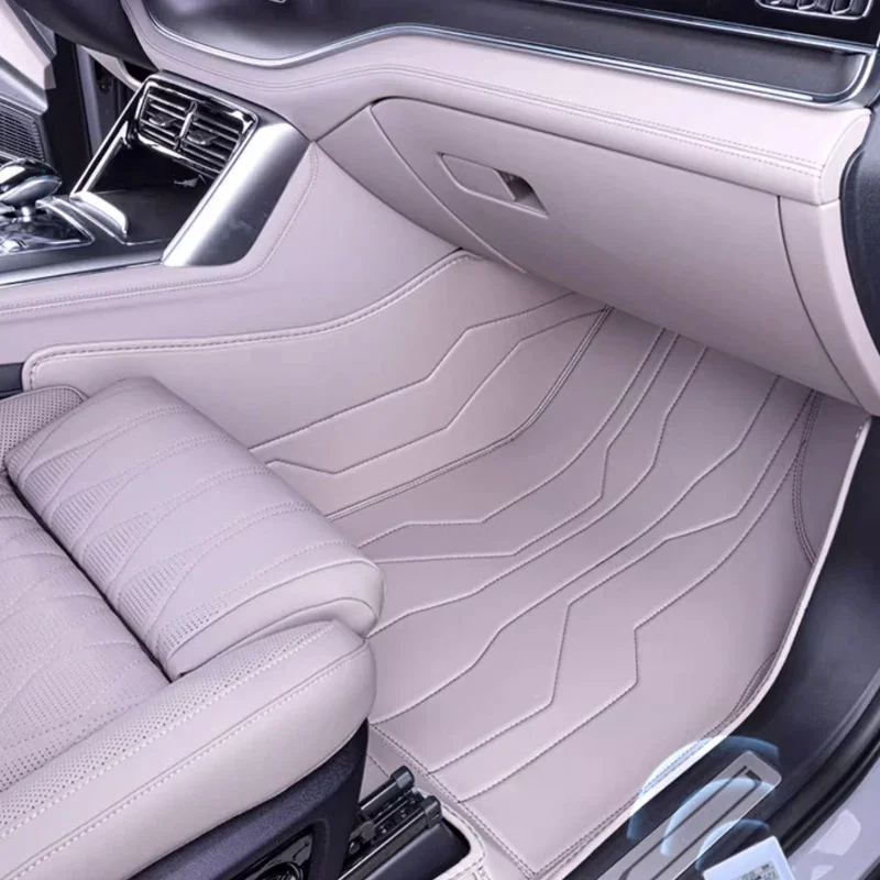 ل BYD تان تانغ EV 7 مقاعد 2022-الحاضر مخصص نابا الجلود سيارة القدم حماية حصيرة السيارات الفاخرة مقاوم للماء وسادة أرضية ملحق